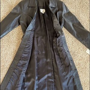 Vakko soft leather trench coat, high-end 8 6